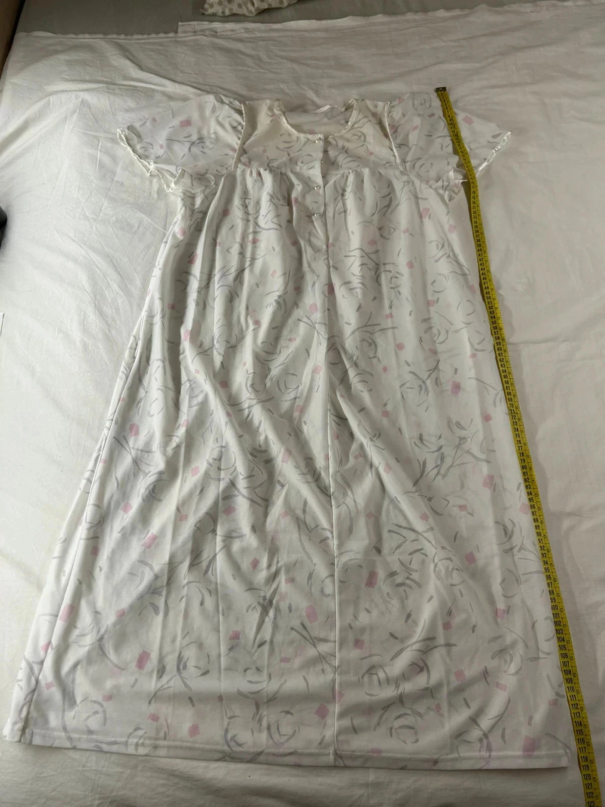 Robe longue pyjama à motifs vintage